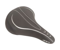 Edge Fietszadel Edge Veneto incl. oppakbeugel en achterlicht - zwart