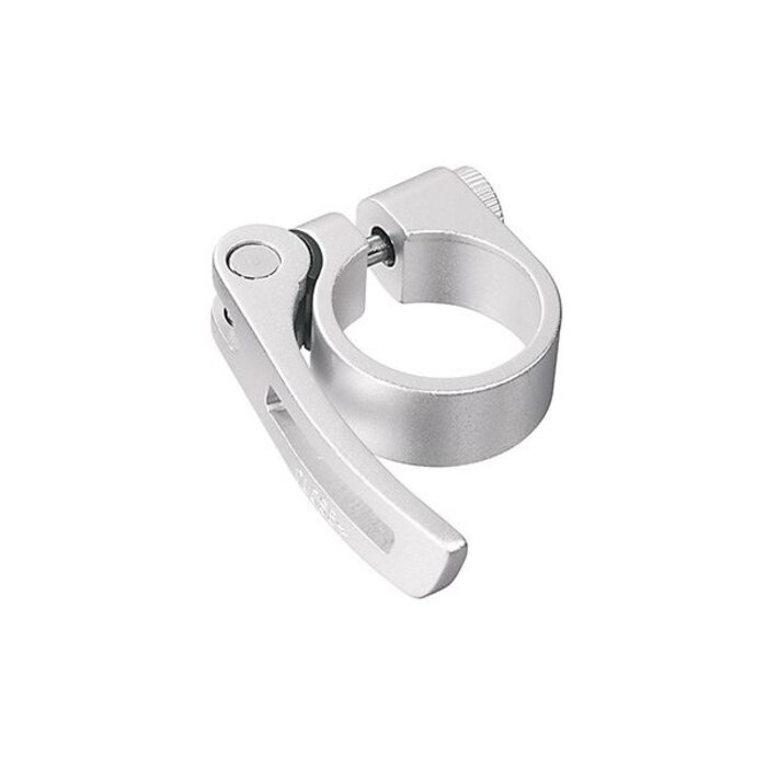 Ergotec Zadelpenklem Ergotec SCQ-080 ø28.6 aluminium met snelspanner - zilver