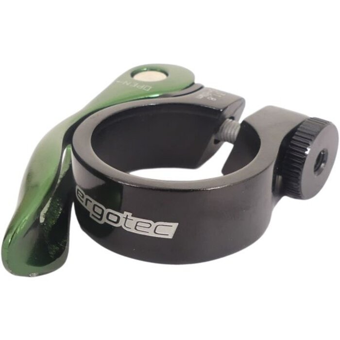 Ergotec Ergotec Zadelpenklem - SCQ-0100 - ø31,8 - Aluminium - Met snelspanner - Zwart/groen