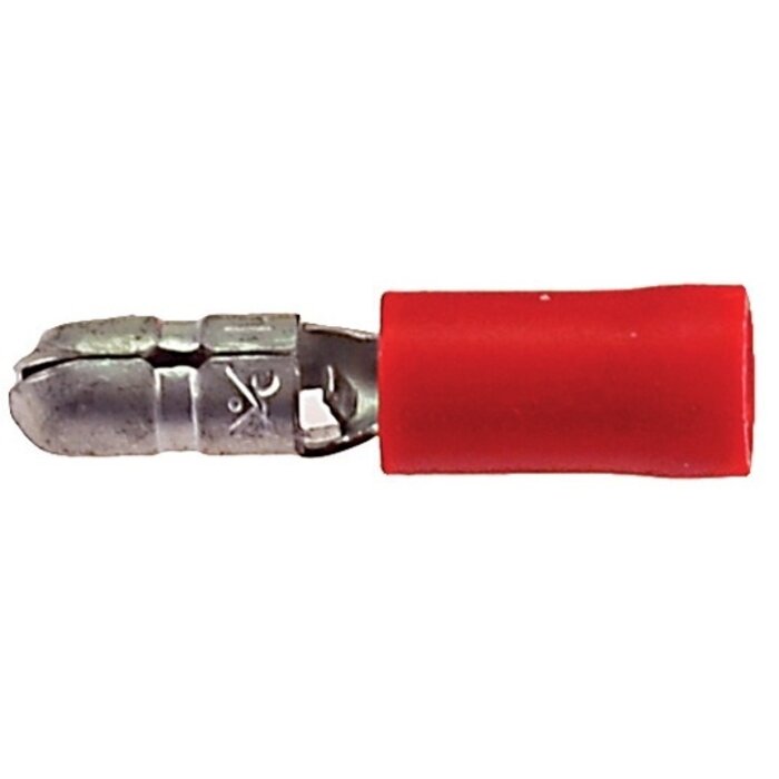 MERKLOOS Kabelschoen kogelconnector mannelijk 4 mm - rood (100 stuks)
