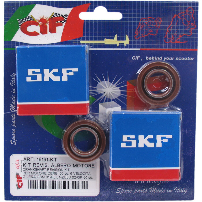 Krukaslager-keerringset Gilera GSM/Zulu Derbi GPR 6V 50cc