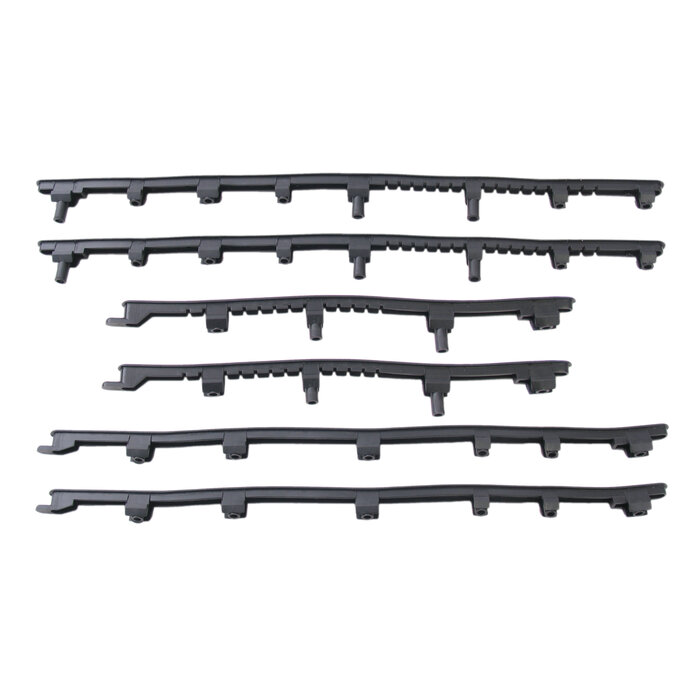 Edge Treeplankrubberset 6 delig Vespa S / Vespa LX  zwart