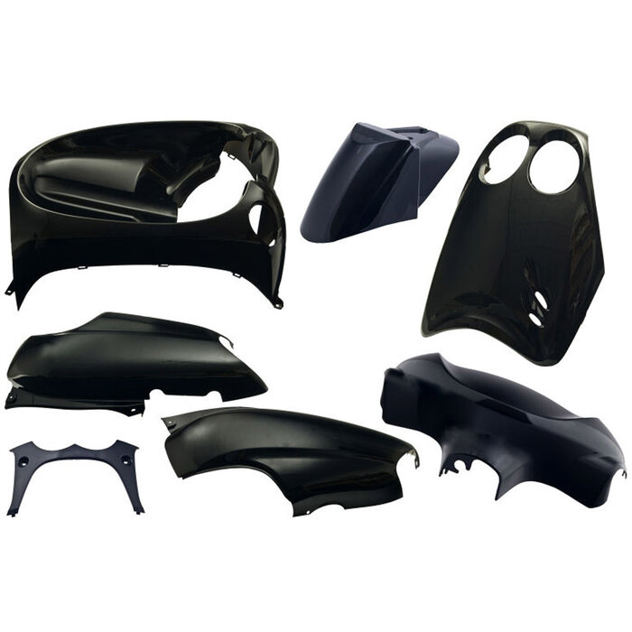 Edge Plaatset Yamaha Neo's van bj. 2002 tot 2008 digitale cockpit 7 delig zwart metallic