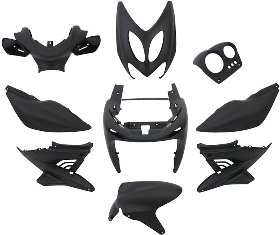 Edge Plaatset Yamaha Aerox tot bj. 2014 9 delig mat zwart