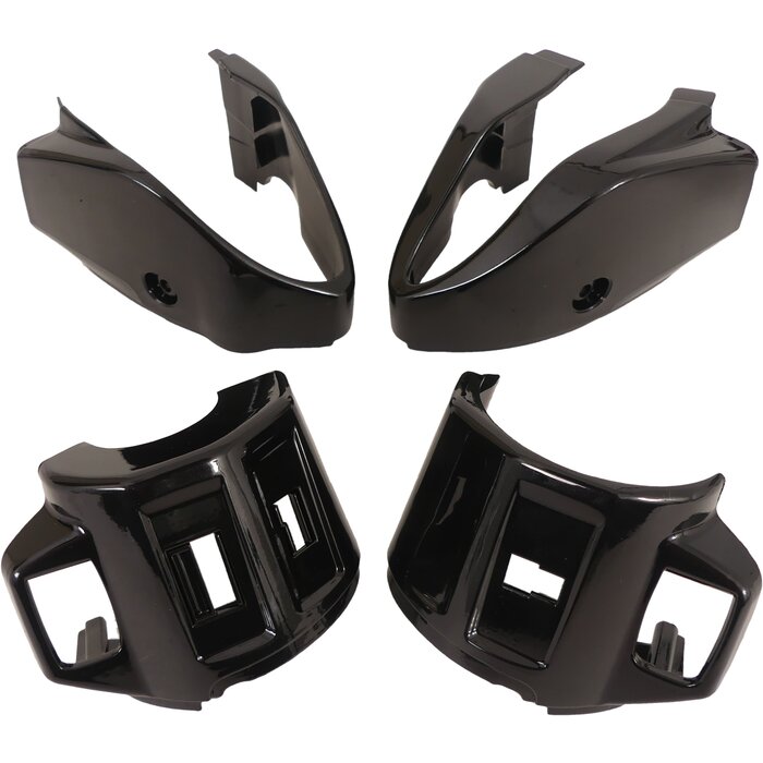 Edge Coverset voor stuurschakelaar Edge links + rechts - Vespa Primavera /Sprint - glanzend zwart