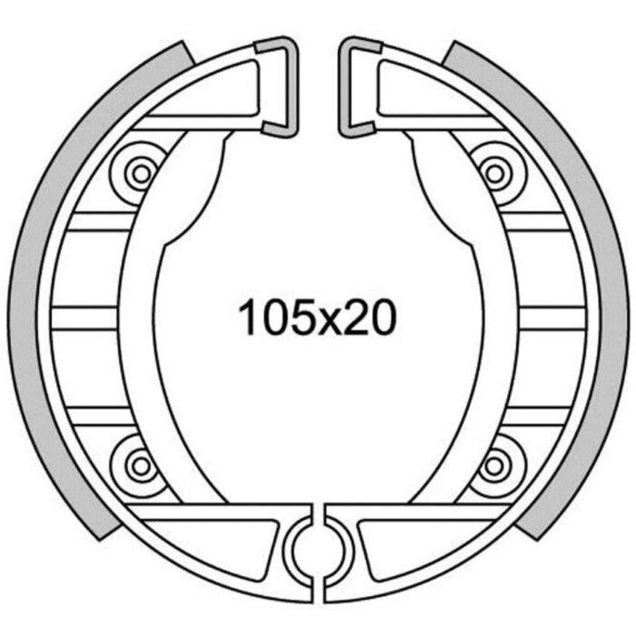 New Fren Remsegment Newfren GF0152 Piaggio Ciao, Si ø105mm Voor (Gietwiel)
