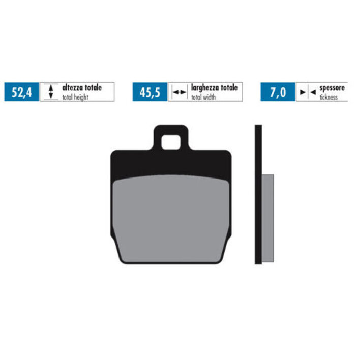 Remblokset POLINI Yamaha Aerox, MBK Nitro  Achter