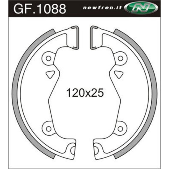 Remsegmentset Newfren GF1088 Zundapp 120mm kleine naaf