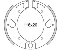 New Fren Remsegment Newfren GF0071 Kreidler Florett-80 Voor/Achter (1980->) 116*20mm