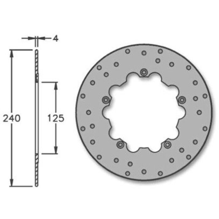 Sigma Remschijf IGM Gilera DNA 50/125cc voorrem 240x125x4mm