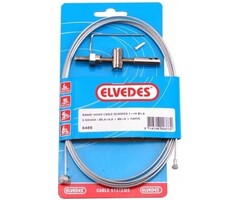 Elvedes Achterrem binnenkabel scooter Elvedes 2500mm verzinkt Ø1,8 V-nippel en T-nippel (op kaart)