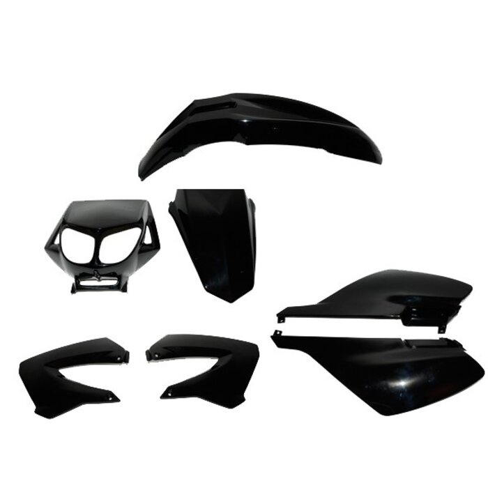 DMP DMP Plaatwerkset - Derbi - Zwart glans - 7-delig - Senda x-race - Senda x-treme - Senda