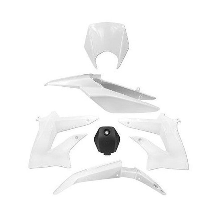 Merkloos Plaatwerkset - Derbi NT - Wit - 6-delig - Gilera RCR - Gilera SMT - Senda