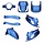 DMP Plaatwerkset - Fiddle 2 - Blauw mat - 8-delig