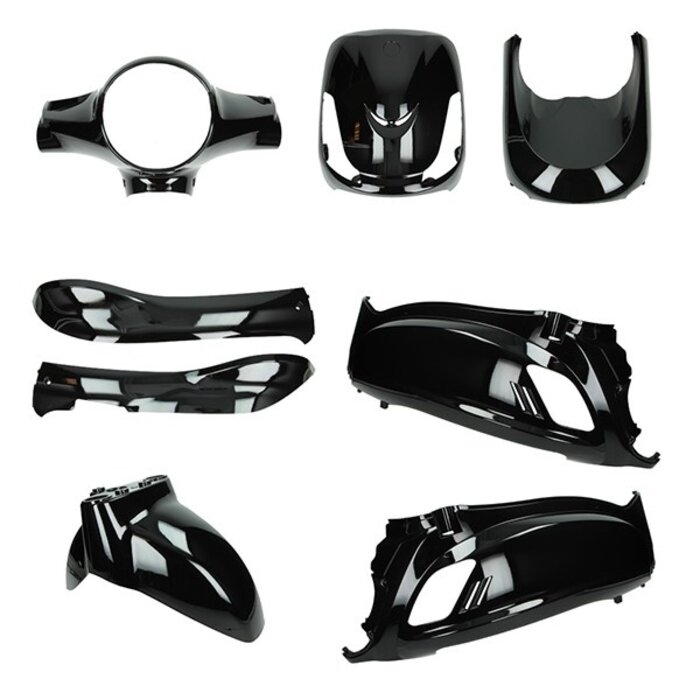 MERKLOOS Plaatwerkset - Fiddle 2  - Zwart glans - 8-delig