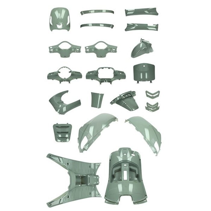 MERKLOOS Plaatwerkset - Nardo Grijs glans - 21-delig  - agm VX50 - agm VX50s - BTC Felice - BTC Riva - Gts toscana - La Souris Sourini