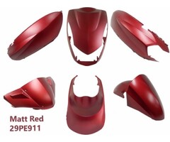 Merkloos Plaatwerkset Kisbee rood mat 6-delig