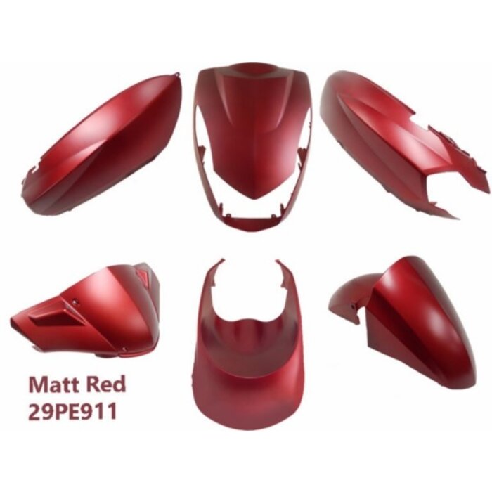 Merkloos Plaatwerkset - Kisbee - Rood mat - 6-delig