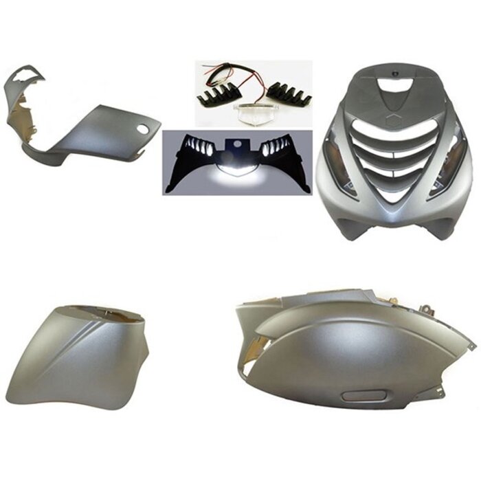 Power1 Power1 plaatwerkset - SP + led lamp - Zip2000 - Antraciet mat - 6-delig