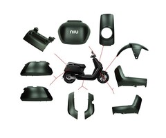 DMP Plaatwerkset NIU zwart mat 10-delig