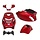 DMP plaatwerkset - SP EVO-1  - Candy red - Zip2000 - Rood mat - 5-delig