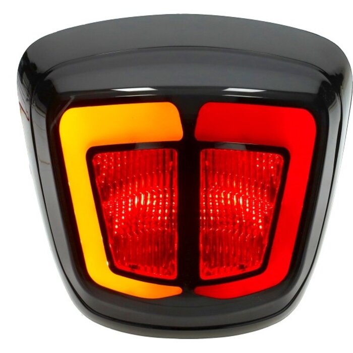 achterlicht e-keur + knipperlichten led smoke euro-4/5 primav/sprin zwart glans Power1