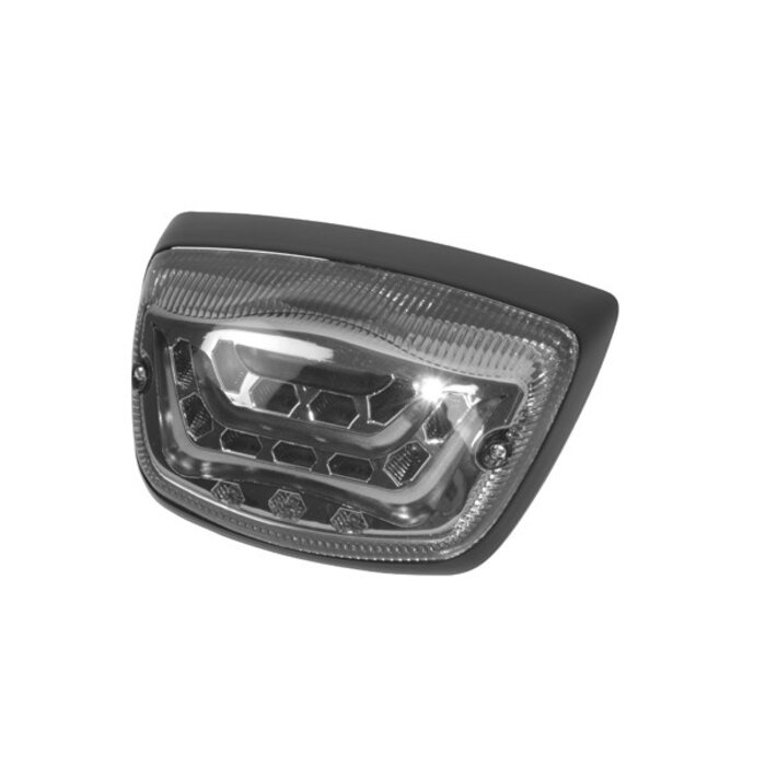 achterlicht led zwarte rand vespa lx/vespa S smoke DMP