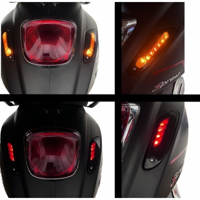 knipperlichtset led e-keur SP +achterl dagrijverlichting primav/sprin donker smoke achter DMP