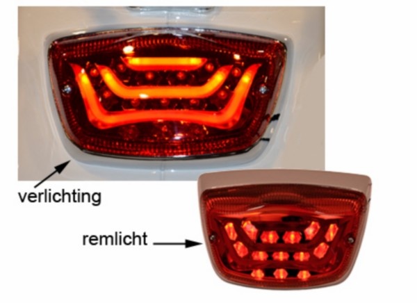 DMP Achterlicht DMP LED Rood – Vespa LXV / Vespa LX / Vespa S