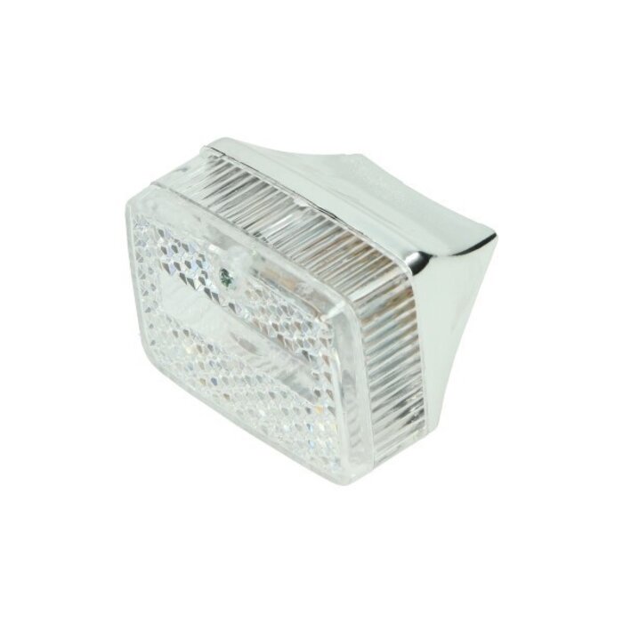 achterlicht klein chroom/ wit glas maxi DMP