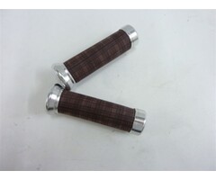 handvatset retro universeel model ruit bruin Power1