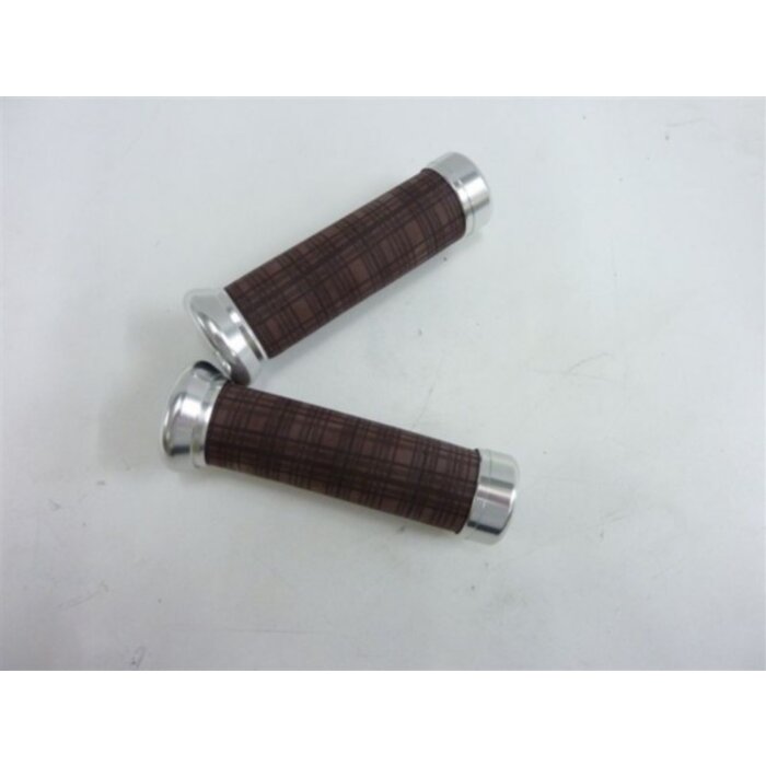 handvatset retro universeel model ruit bruin Power1