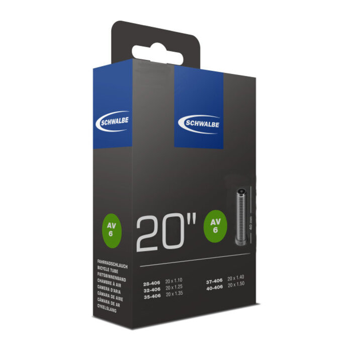 Schwalbe Schwalbe Binnenband - AV6 20"  - ERTRO 28/40-406 - Autobandventiel