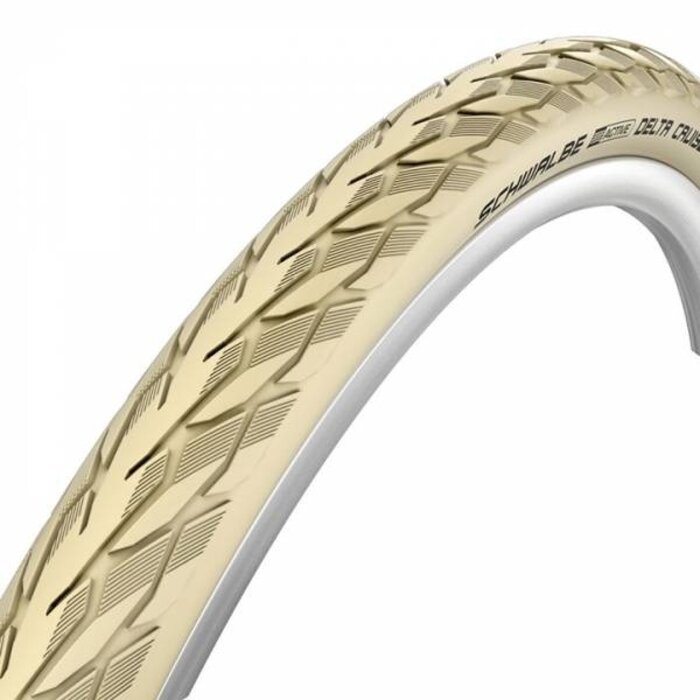 Schwalbe Buitenband Schwalbe Delta Cruiser PunctureGuard E-25 28 x 1 ½" / 40-635 mm - creme met reflectie