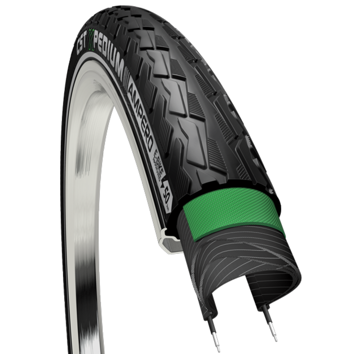 CST Buitenband CST Xpedium Ampero C1880 28 x 1.40"/ 37-622 voor e-bikes  - zwart met reflectie