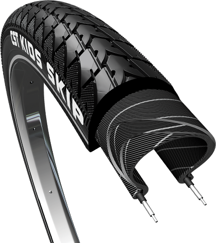 CST Buitenband CST Skip Kids 20 x 1.75" / 47-406mm - zwart met reflectie