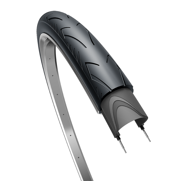 Edge Buitenband Edge City Range Basic 28 x 1.40" / 37-622  - zwart met reflectie