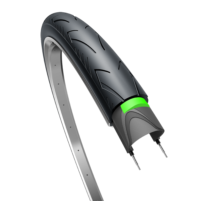 Edge Buitenband Edge City Ranger Protect 28 x 1.40" / 37-622 - zwart met reflectie