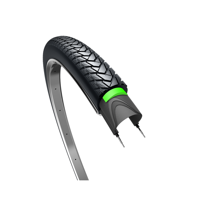 Edge Edge Buitenband - Traveller Protect - 28 x 1.40" - ERTRO 37-622mm - Zwart met reflectie