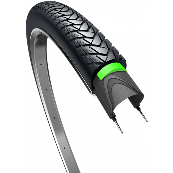 Edge Buitenband Edge Traveller Protect 28 x 1.60" / 42-622 - zwart met reflectie