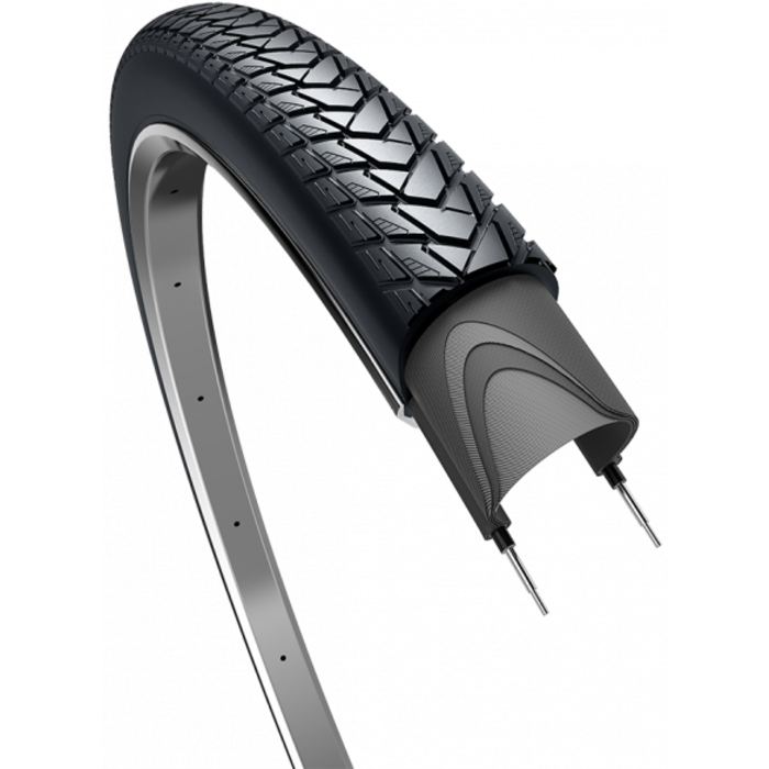 Edge Edge Buitenband - Traveller Basic - 28 x 1.75" - ERTRO 47-622mm - Zwart met reflectie