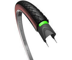 Edge Buitenband Edge Metro Elite Protect 28 x 1.75" / 47-622 mm - zwart/bruin met reflectie