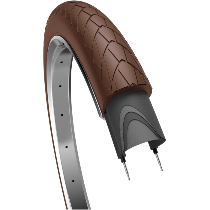 Edge Edge Buitenband - Mambo - 28 x 2.00" - ERTRO 50-622 mm - Donkerbruin met reflectie