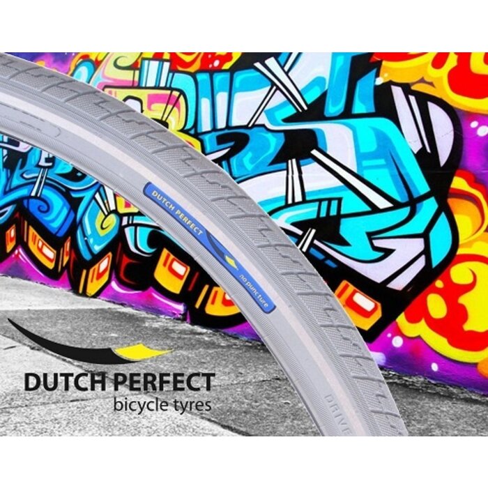Dutch Perfect Dutch Perfect - Buitenband - 28 x 1.40" / 40-622mm - Anti-lek - Grijs met reflectie