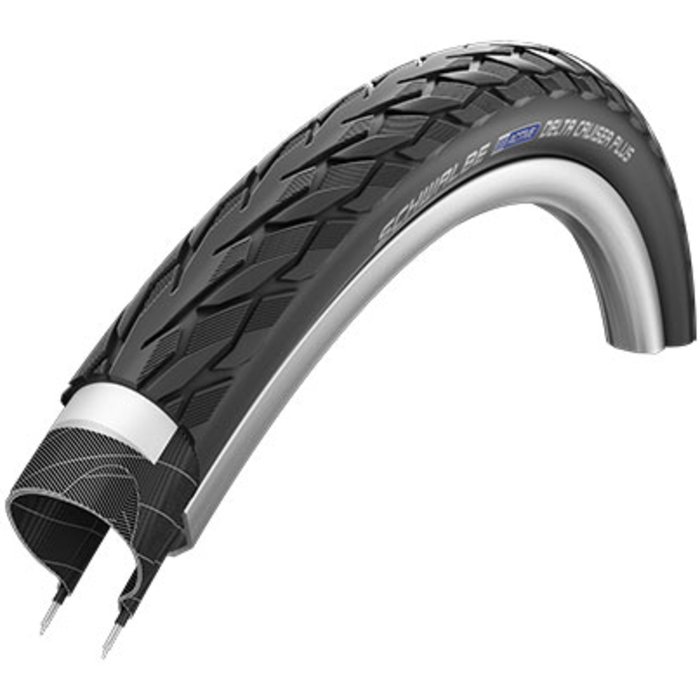 Schwalbe Buitenband Schwalbe Delta Cruiser Plus PunctureGuard 28 x 1.75" / 47-622mm - zwart met reflectie
