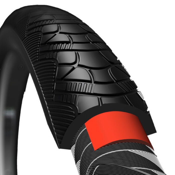 CST Buitenband CST Zeppelin 28 x 1.75 x 2" / 47-622 mm anti-lek - zwart met reflectie
