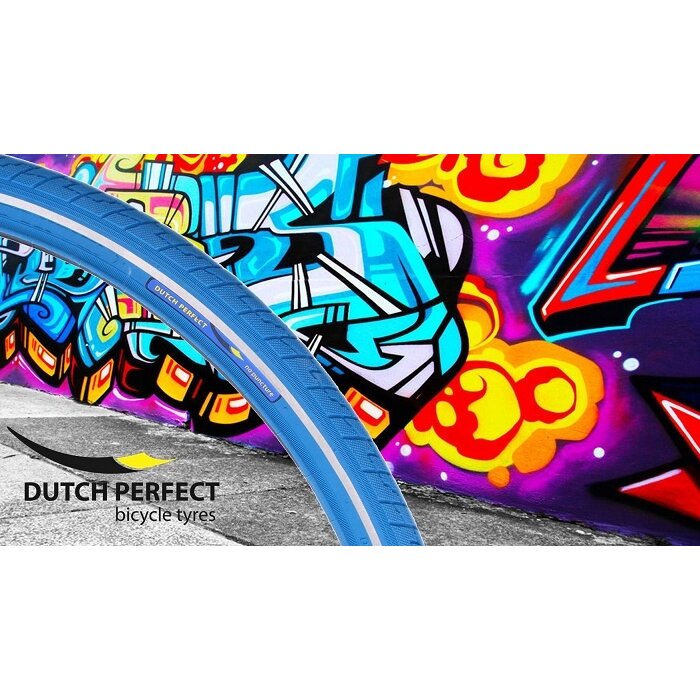 Dutch Perfect Buitenband Dutch Perfect 28 x 1 ½"/ 40-635mm anti-lek - blauw met reflectie
