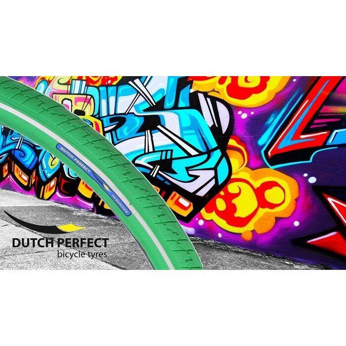 Dutch Perfect Buitenband Dutch Perfect 28 x 1 ½" / 40-635 no puncture - groen met reflectie
