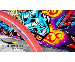 Dutch Perfect Buitenband 28 x 1 ½" / 40-635 no puncture - rood met reflectie