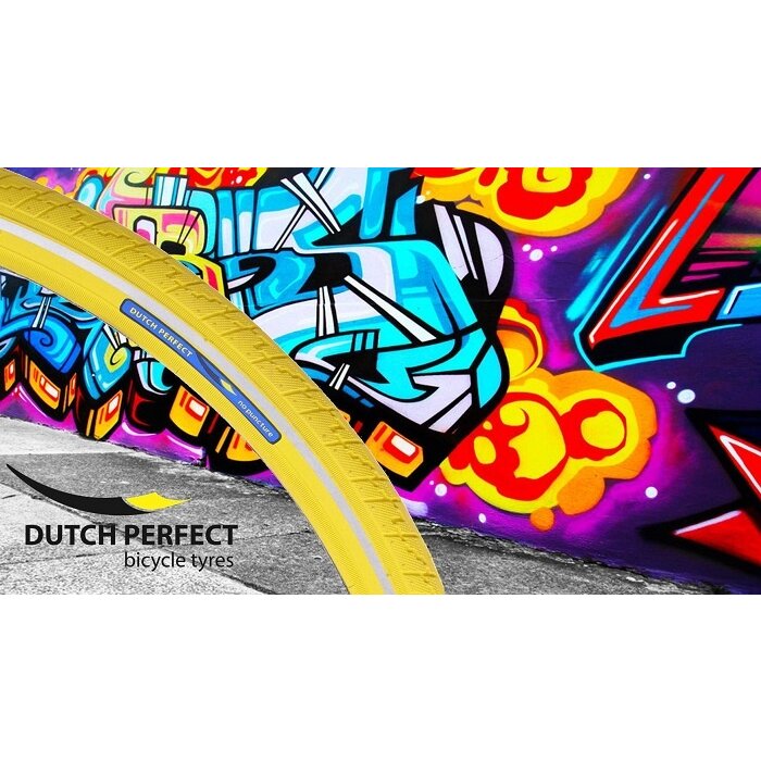 Dutch Perfect Buitenband Dutch Perfect 28 x 1 ½" / 40-635 No Puncture - Geel + Reflectie